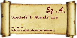 Szedmák Atanázia névjegykártya